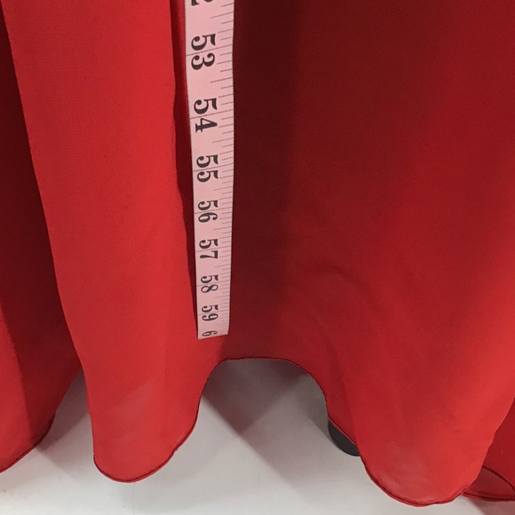 FORMAL PROM SZ 4 S red black tie dye beaded halter lace up maxi dress NEW B41 - Picture 3 of 7